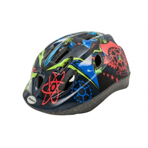 Raleigh Mystery Junior Cycle Helmet Blue Atoms