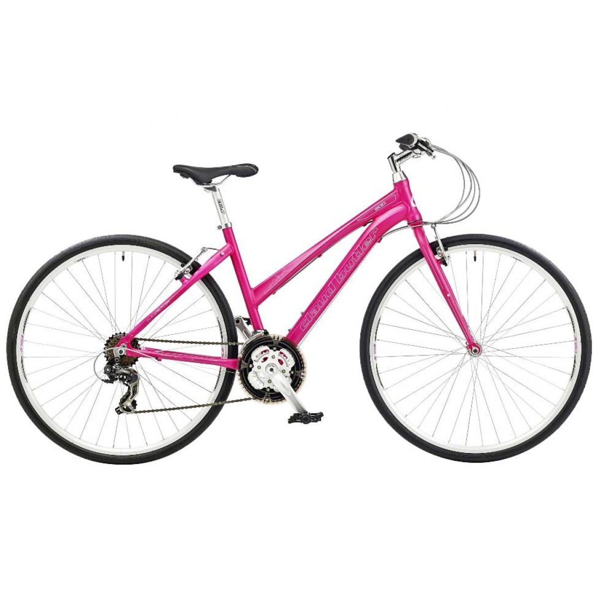 pink hybrid bike
